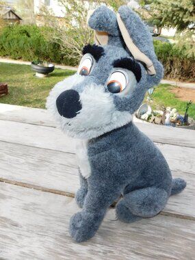 Walt Disney Tramp Toy Dog, Disney, Lady and Tramp, Vtg Stuffed Animals, 18 in *